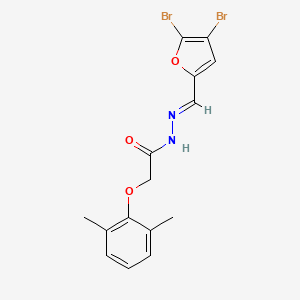 N'-[(E)-(4,5-dibromofuran-2-yl)methylidene]-2-(2,6-dimethylphenoxy)acetohydrazide