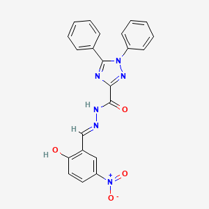 N'-[(E)-(2-hydroxy-5-nitrophenyl)methylidene]-1,5-diphenyl-1H-1,2,4-triazole-3-carbohydrazide