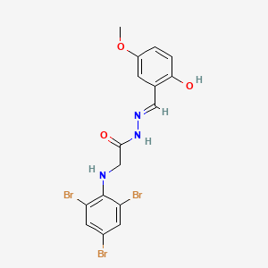 N'-[(E)-(2-Hydroxy-5-methoxyphenyl)methylidene]-2-[(2,4,6-tribromophenyl)amino]acetohydrazide