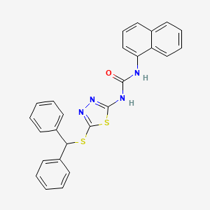 1-{5-[(Diphenylmethyl)sulfanyl]-1,3,4-thiadiazol-2-yl}-3-naphthalen-1-ylurea