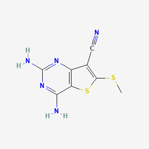 2,4-Diamino-6-(methylsulfanyl)thieno[3,2-d]pyrimidine-7-carbonitrile