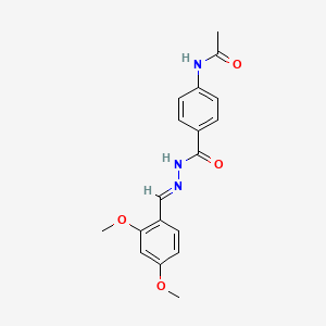 N-(4-{[(2E)-2-(2,4-dimethoxybenzylidene)hydrazinyl]carbonyl}phenyl)acetamide