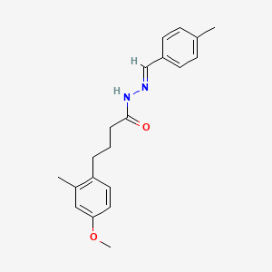 molecular formula C20H24N2O2 B11550677 4-(4-methoxy-2-methylphenyl)-N'-[(E)-(4-methylphenyl)methylidene]butanehydrazide 