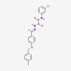 N-(3-bromophenyl)-2-[(2E)-2-{4-[(4-methylbenzyl)oxy]benzylidene}hydrazinyl]-2-oxoacetamide