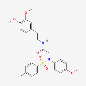 N-[2-(3,4-Dimethoxyphenyl)ethyl]-2-[N-(4-methoxyphenyl)4-methylbenzenesulfonamido]acetamide