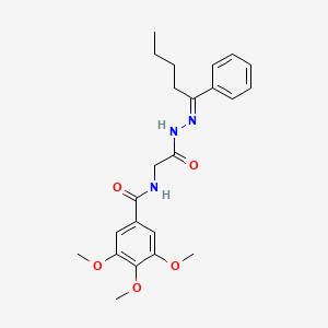 3,4,5-Trimethoxy-N-({N'-[(1E)-1-phenylpentylidene]hydrazinecarbonyl}methyl)benzamide