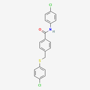 N-(4-chlorophenyl)-4-{[(4-chlorophenyl)sulfanyl]methyl}benzamide