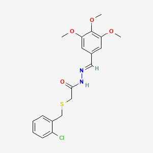 2-[(2-chlorobenzyl)sulfanyl]-N'-[(E)-(3,4,5-trimethoxyphenyl)methylidene]acetohydrazide