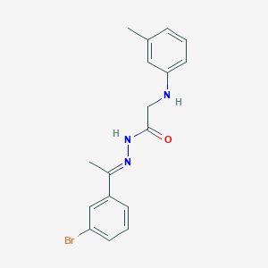 molecular formula C17H18BrN3O B11550713 N'-[(1E)-1-(3-Bromophenyl)ethylidene]-2-[(3-methylphenyl)amino]acetohydrazide 