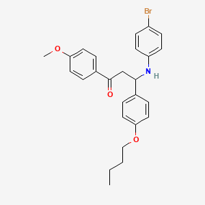 3-[(4-Bromophenyl)amino]-3-(4-butoxyphenyl)-1-(4-methoxyphenyl)propan-1-one