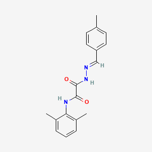 molecular formula C18H19N3O2 B11550775 N-(2,6-dimethylphenyl)-2-[(2E)-2-(4-methylbenzylidene)hydrazinyl]-2-oxoacetamide 