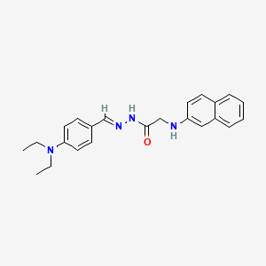 molecular formula C23H26N4O B11550791 N'-[(E)-[4-(Diethylamino)phenyl]methylidene]-2-[(naphthalen-2-YL)amino]acetohydrazide 