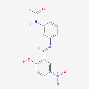 N-(3-{[(E)-(2-hydroxy-5-nitrophenyl)methylidene]amino}phenyl)acetamide