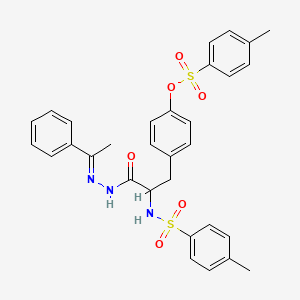 4-[2-(4-Methylbenzenesulfonamido)-2-{N'-[(1E)-1-phenylethylidene]hydrazinecarbonyl}ethyl]phenyl 4-methylbenzene-1-sulfonate