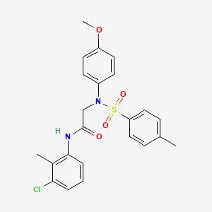 molecular formula C23H23ClN2O4S B11550836 N-(3-Chloro-2-methylphenyl)-2-[N-(4-methoxyphenyl)4-methylbenzenesulfonamido]acetamide 