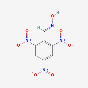 molecular formula C7H4N4O7 B11550889 (E)-N-[(2,4,6-Trinitrophenyl)methylidene]hydroxylamine 