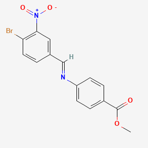 methyl 4-{[(E)-(4-bromo-3-nitrophenyl)methylidene]amino}benzoate