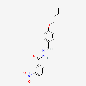 molecular formula C18H19N3O4 B11550910 N'-[(E)-(4-butoxyphenyl)methylidene]-3-nitrobenzohydrazide 