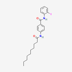 molecular formula C23H29IN2O2 B11550916 4-(decanoylamino)-N-(2-iodophenyl)benzamide 