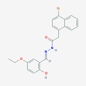 2-(4-bromonaphthalen-1-yl)-N'-[(E)-(5-ethoxy-2-hydroxyphenyl)methylidene]acetohydrazide