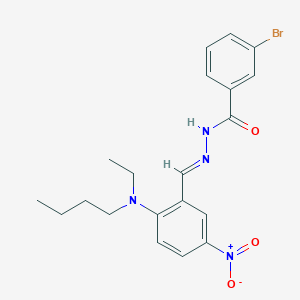 3-bromo-N'-[(E)-{2-[butyl(ethyl)amino]-5-nitrophenyl}methylidene]benzohydrazide