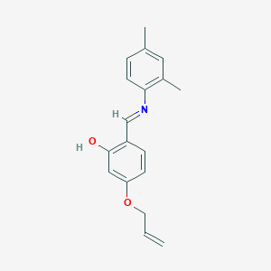 molecular formula C18H19NO2 B11550968 2-[(E)-[(2,4-Dimethylphenyl)imino]methyl]-5-(prop-2-EN-1-yloxy)phenol 