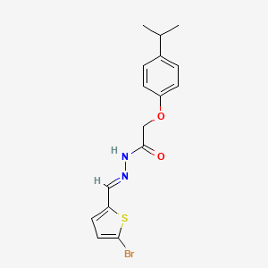 N'-[(E)-(5-bromothiophen-2-yl)methylidene]-2-[4-(propan-2-yl)phenoxy]acetohydrazide