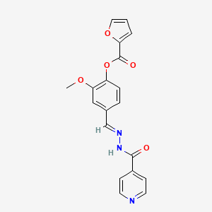 2-methoxy-4-{(E)-[2-(pyridin-4-ylcarbonyl)hydrazinylidene]methyl}phenyl furan-2-carboxylate