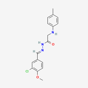 N'-[(E)-(3-Chloro-4-methoxyphenyl)methylidene]-2-[(4-methylphenyl)amino]acetohydrazide