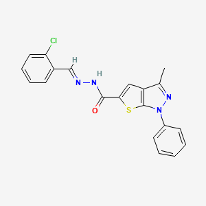 N'-[(E)-(2-chlorophenyl)methylidene]-3-methyl-1-phenyl-1H-thieno[2,3-c]pyrazole-5-carbohydrazide