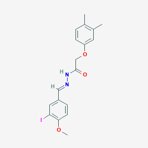 2-(3,4-dimethylphenoxy)-N'-[(E)-(3-iodo-4-methoxyphenyl)methylidene]acetohydrazide