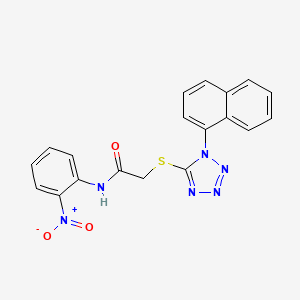 2-{[1-(naphthalen-1-yl)-1H-1,2,3,4-tetrazol-5-yl]sulfanyl}-N-(2-nitrophenyl)acetamide