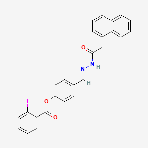 molecular formula C26H19IN2O3 B11551138 4-{(E)-[2-(naphthalen-1-ylacetyl)hydrazinylidene]methyl}phenyl 2-iodobenzoate 