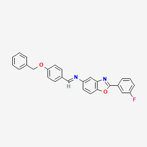 N-{(E)-[4-(benzyloxy)phenyl]methylidene}-2-(3-fluorophenyl)-1,3-benzoxazol-5-amine