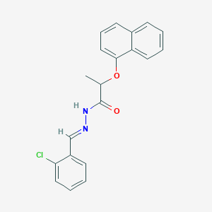 molecular formula C20H17ClN2O2 B11551159 N'-[(E)-(2-chlorophenyl)methylidene]-2-(naphthalen-1-yloxy)propanehydrazide 