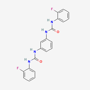 molecular formula C20H16F2N4O2 B11551173 3-(2-Fluorophenyl)-1-(3-{[(2-fluorophenyl)carbamoyl]amino}phenyl)urea 