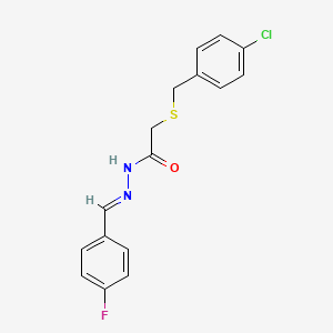 2-[(4-chlorobenzyl)sulfanyl]-N'-[(E)-(4-fluorophenyl)methylidene]acetohydrazide