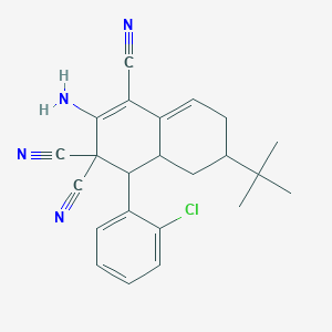 2-amino-6-tert-butyl-4-(2-chlorophenyl)-4a,5,6,7-tetrahydronaphthalene-1,3,3(4H)-tricarbonitrile