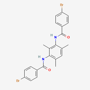 molecular formula C23H20Br2N2O2 B11551223 4-Bromo-N-[3-(4-bromobenzamido)-2,4,6-trimethylphenyl]benzamide 