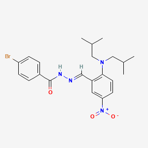 N'-[(E)-{2-[bis(2-methylpropyl)amino]-5-nitrophenyl}methylidene]-4-bromobenzohydrazide