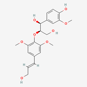 molecular formula C21H26O8 B1155124 赤-愈创木脂醇β-异芥子酸酯 CAS No. 877875-96-2