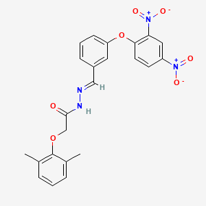 2-(2,6-Dimethylphenoxy)-N'-[(E)-[3-(2,4-dinitrophenoxy)phenyl]methylidene]acetohydrazide