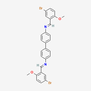 N,N'-bis[(E)-(5-bromo-2-methoxyphenyl)methylidene]biphenyl-4,4'-diamine