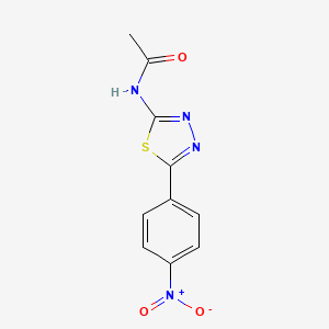 molecular formula C10H8N4O3S B11551322 N-[5-(4-Nitrophenyl)-1,3,4-thiadiazol-2-yl]acetamide 