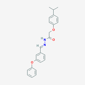 molecular formula C24H24N2O3 B11551332 N'-[(E)-(3-phenoxyphenyl)methylidene]-2-[4-(propan-2-yl)phenoxy]acetohydrazide 