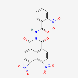 molecular formula C19H9N5O9 B11551358 N-(6,7-dinitro-1,3-dioxo-1H-benzo[de]isoquinolin-2(3H)-yl)-2-nitrobenzamide 