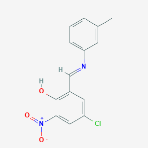 4-Chloro-2-[(E)-[(3-methylphenyl)imino]methyl]-6-nitrophenol