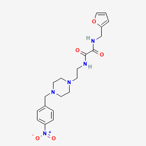 molecular formula C20H25N5O5 B11551431 N-(furan-2-ylmethyl)-N'-{2-[4-(4-nitrobenzyl)piperazin-1-yl]ethyl}ethanediamide 