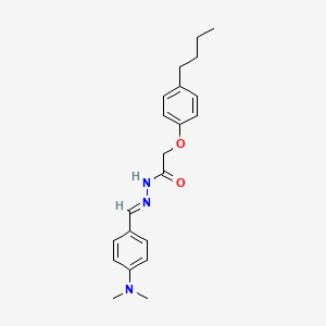 2-(4-Butylphenoxy)-N'-[(E)-[4-(dimethylamino)phenyl]methylidene]acetohydrazide