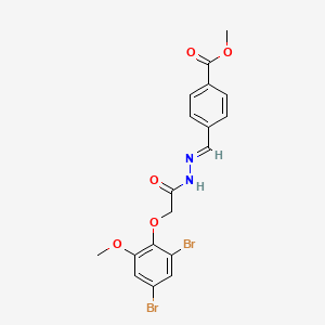 methyl 4-[(E)-{2-[(2,4-dibromo-6-methoxyphenoxy)acetyl]hydrazinylidene}methyl]benzoate